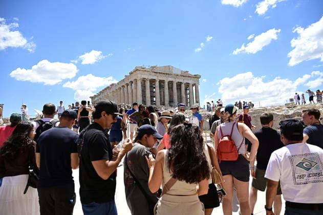 Restoration of Parthenon s western facade completed - Tourists visiting the Parthenon. For the first time in approximately 220 years, the culture ministry is now able to deliver the western facade of the Parthenon as fully restored as possible,in Athens Greece, on 19 June 2026. With the installation of two orthostates in the vacant positions of the western pediment and the completion of the restoration of the backing wall, the architectural integrity of the pediment has been restored. IMAGO ONE INCH PRODUCTIONS ATHENS Greece Copyright: xOnexInchxProductionsx 7004426