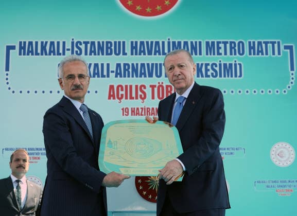 Turkish President Recep Tayyip Erdogan ISTANBUL, TURKIYE - JUNE 19: (----EDITORIAL USE ONLY - MANDATORY CREDIT - TURKISH PRESIDENCY MUSTAFA KAMACI HANDOUT - NO MARKETING NO ADVERTISING CAMPAIGNS - DISTRIBUTED AS A SERVICE TO CLIENTS----) Turkish President Recep Tayyip Erdogan attends the opening ceremony of Halkali-Istanbul Airport Metro Line at Kayasehir Metro Station in Istanbul, Turkiye on June 19, 2026. TUR Presidency Mustafa Kamaci Anadolu Istanbul Turkey. Editorial use only. Please get in touch for any other usage.  Copyright: x2026xAnadoluxTURxPresidencyx xMustafaxKamacix