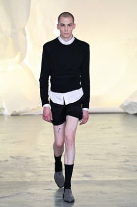 IPA85857227 - Milan, Milan Men™s Fashion Week Spring Summer 2027 - Men™s Fashion, Spring Summer 2027 - Martin Qad fashion show - pictured on the runway: Model  Copyright: xSimonaxChiocciax xSimonaxChiocciax 85857227