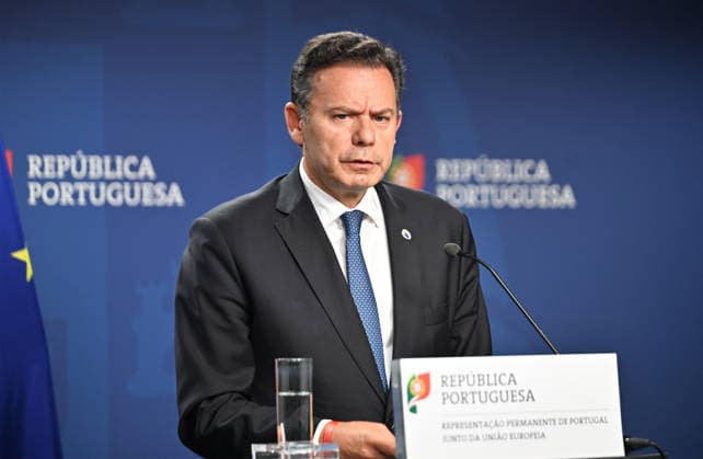 Portuguese Prime Minister Luis Montenegro BRUSSELS, BELGIUM - JUNE 19: Portuguese Prime Minister Luis Montenegro holds a press conference after the European Union Leaders Summit in Brussels, Belgium on June 19, 2026. Dursun Aydemir Anadolu Brussels Belgium. Editorial use only. Please get in touch for any other usage.  Copyright: x2026xAnadoluxDursunxAydemirx