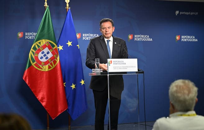 Portuguese Prime Minister Luis Montenegro BRUSSELS, BELGIUM - JUNE 19: Portuguese Prime Minister Luis Montenegro holds a press conference after the European Union Leaders Summit in Brussels, Belgium on June 19, 2026. Dursun Aydemir Anadolu Brussels Belgium. Editorial use only. Please get in touch for any other usage.  Copyright: x2026xAnadoluxDursunxAydemirx