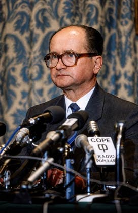 Visit to Italy by the President of Poland, General Jaruzelski ROME, ITALY - JANUARY 12: The President of Poland, General Wojciech Witold Jaruzelski in official visit to Italy on January 12, 1987 in Rome, Italy. Rome Italy Copyright: xStefanoxMontesix