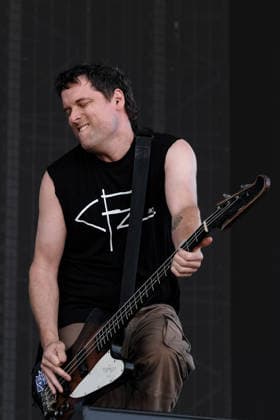 June 19, 2026, Newport, United Kingdom: Mark Hamilton bass and synth player with Northern Irish rock band Ash, performing live on stage at the Isle of Wight. The current line up consists of Tim Wheeler lead vocals, guitar, keyboard..Mark Hamilton bass synth and Rick McMurray drum, percussion Newport United Kingdom  - ZUMAs197 20260619_aab_s197_013 Copyright: xDawnxFletcher-Parkx