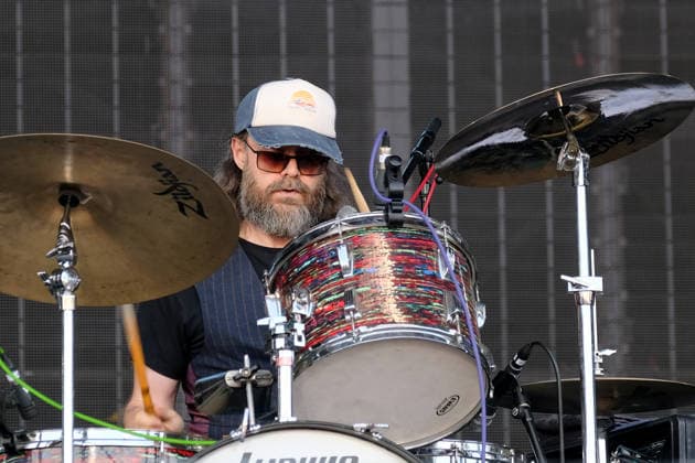 June 19, 2026, Newport, United Kingdom: Rick McMurray drummer and percussionist with Northern Irish rock band Ash, performing live on stage at the Isle of Wight. The current line up consists of Tim Wheeler lead vocals, guitar, keyboard..Mark Hamilton bass synth and Rick McMurray drum, percussion Newport United Kingdom  - ZUMAs197 20260619_aab_s197_015 Copyright: xDawnxFletcher-Parkx