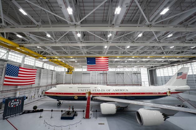 The Air Force s VC-25B Bridge aircraft has officially arrived at the Presidential Airlift Group at Maryland s Joint Base Andrews. The aircraft, with its new red, white, and blue livery and final government modifications, will commence its initial commissioning flights, providing both an opportunity for the White House enterprise to validate mission capability and finalize protocols required to safely and securely transport the President of the United States. Photo via U.S. Air Force  WAX2026061902 U.S.xAIRxFORCE