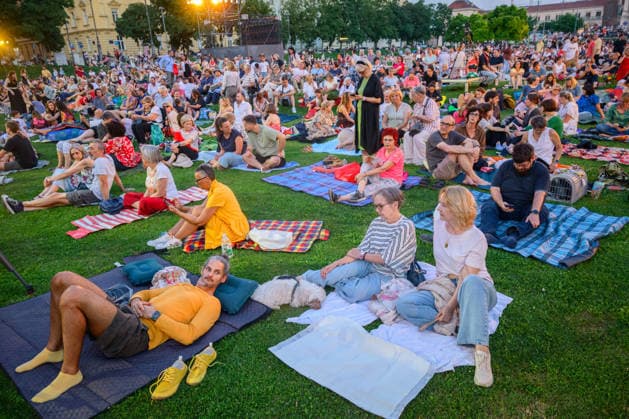 Zagreb Classic People attend a cocnert of Zagreb Philharmonic Orchestra performs during Zagreb Classic Music Festival at King Tomislav Square in Zagreb, Croatia on June 19, 2026.  NevaxZganec PIXSELL