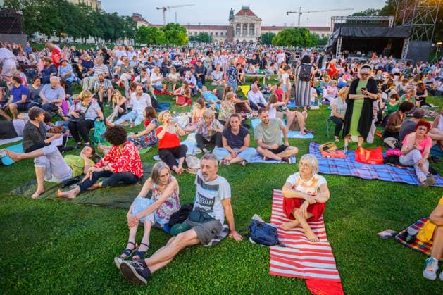 Zagreb Classic People attend a cocnert of Zagreb Philharmonic Orchestra performs during Zagreb Classic Music Festival at King Tomislav Square in Zagreb, Croatia on June 19, 2026.  NevaxZganec PIXSELL