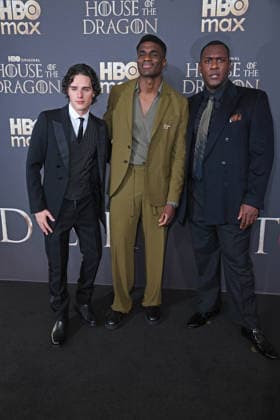 Harry Collett, Clinton Liberty, Abubakar Salim bei der Premiere von HOUSE OF THE DRAGON Staffel 3 im Kino International in Berlin am 19.06.2026 *** Harry Collett, Clinton Liberty, and Abubakar Salim at the premiere of House of the Dragon Season 3 at the Kino International in Berlin on June 19, 2026 ,detected_source_language