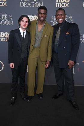 Harry Collett, Clinton Liberty, Abubakar Salim bei der Premiere von HOUSE OF THE DRAGON Staffel 3 im Kino International in Berlin am 19.06.2026 *** Harry Collett, Clinton Liberty, and Abubakar Salim at the premiere of House of the Dragon Season 3 at the Kino International in Berlin on June 19, 2026 ,detected_source_language