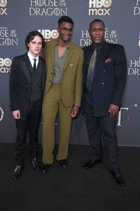 Harry Collett, Clinton Liberty, Abubakar Salim bei der Premiere von HOUSE OF THE DRAGON Staffel 3 im Kino International in Berlin am 19.06.2026 *** Harry Collett, Clinton Liberty, and Abubakar Salim at the premiere of House of the Dragon Season 3 at the Kino International in Berlin on June 19, 2026 ,detected_source_language
