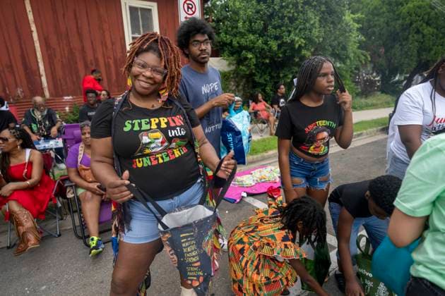 June 19, 2026, Austin, Tx, USA: Texans in Travis County celebrate the Juneteenth federal holiday June 19th, 2026 with a parade in east Austin drawing thousands of participants and spectators to a celebration with deep Texas roots. Juneteenth commemorates the end of slavery in the U.S. when Union troops arrived in Galveston, Texas on June 19, 1865 to announce the end of the Civil War. Austin USA - ZUMAd150 20260619_znp_d150_004 Copyright: xBobxDaemmrichx