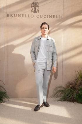 IPA85865569 - Milan, Milan Men™s Fashion Week Spring Summer 2027 - Men™s Fashion, Spring Summer 2027 - Brunello Cuccinelli™s presentation - Arrivals In the photo:  Copyright: xRiccardoxGIordanox xRiccardoxGiordanox 85865569