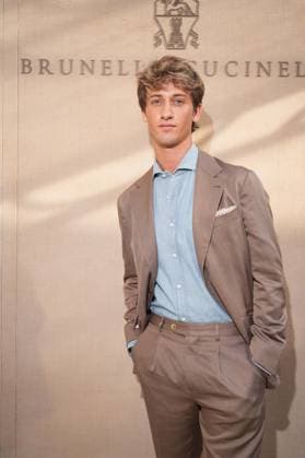 IPA85865903 - Milan, Milan Men™s Fashion Week Spring Summer 2027 - Men™s Fashion, Spring Summer 2027 - Brunello Cuccinelli Show - Arrivals Pictured: Jamie Sharp  Copyright: xRiccardoxGIordanox xRiccardoxGiordanox 85865903