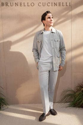 IPA85865578 - Milan, Milan Men™s Fashion Week Spring Summer 2027 - Men™s Fashion, Spring Summer 2027 - Brunello Cuccinelli™s presentation - Arrivals In the photo:  Copyright: xRiccardoxGIordanox xRiccardoxGiordanox 85865578
