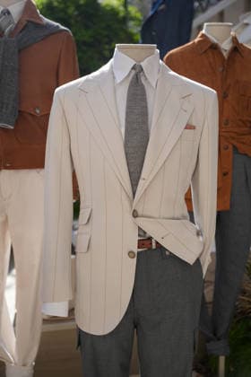 IPA85866348 - Milan, Milan Men™s Fashion Week Spring Summer 2027 - Men™s Fashion, Spring Summer 2027 - Brunello Cuccinelli™s presentation - pictured: Model  Copyright: xRiccardoxGIordanox xRiccardoxGiordanox 85866348