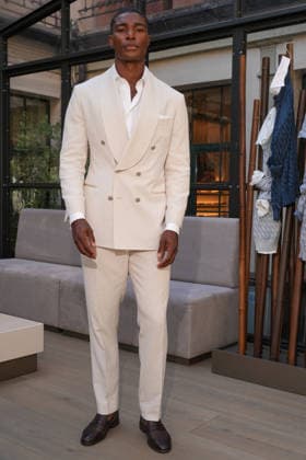 IPA85866338 - Milan, Milan Men™s Fashion Week Spring Summer 2027 - Men™s Fashion, Spring Summer 2027 - Brunello Cuccinelli™s presentation - pictured: Model  Copyright: xRiccardoxGIordanox xRiccardoxGiordanox 85866338