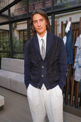 IPA85866342 - Milan, Milan Men™s Fashion Week Spring Summer 2027 - Men™s Fashion, Spring Summer 2027 - Brunello Cuccinelli™s presentation - pictured: Model  Copyright: xRiccardoxGIordanox xRiccardoxGiordanox 85866342