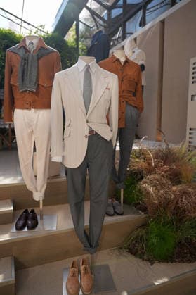 IPA85866355 - Milan, Milan Men™s Fashion Week Spring Summer 2027 - Men™s Fashion, Spring Summer 2027 - Brunello Cuccinelli™s presentation - pictured: outfit detail  Copyright: xRiccardoxGIordanox xRiccardoxGiordanox 85866355