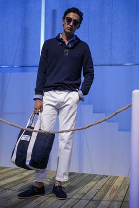 IPA85866475 - Milan, Milan Men™s Fashion Week Spring Summer 2027 - Men™s Fashion, Spring Summer 2027 - Fay™s presentation - arrivals In the photo: Model  Copyright: xRiccardoxGIordanox xRiccardoxGiordanox 85866475