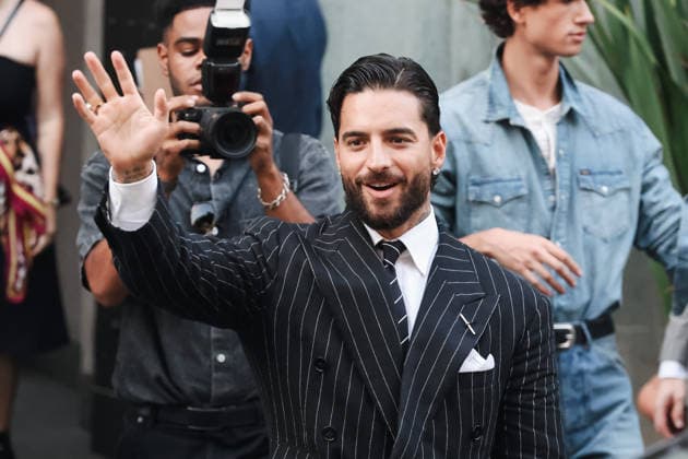 IPA85867436 - Milan, Milan Fashion Week Menswear Spring Summer 2027 - Men s Fashion, Spring Summer 2027 - Ralph Lauren Fashion Show, June 19, 2026 - Guests arriving. Pictured: Maluma (Colombian singer-songwriter)  Copyright: xAlessandroxBremecx xx 85867436