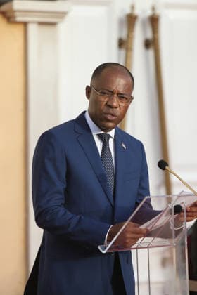 (260620) -- PRAIA, June 20, 2026 -- Francisco Carvalho speaks during his inauguration ceremony as prime minister in Praia, Cabo Verde, June 19, 2026. Francisco Carvalho, leader of the African Party for the Independence of Cabo Verde, was sworn in on Friday as prime minister of Cabo Verde following the legislative elections held on May 17. TO GO WITH Francisco Carvalho sworn in as Cabo Verde s PM (Photo by Xinhua) CABO VERDE-PRAIA-PRIME MINISTER-INAUGURATION CEREMONY EltonxMonteiro 