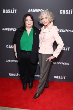 Santa Monica CA June 19: Jane Fonda & Katie Camosy at the Los Angeles premiere of Gaslit on June 19, 2026. Credit: USA - ZUMAa123 20260619_zaa_a123_127 Copyright: xAdMediax