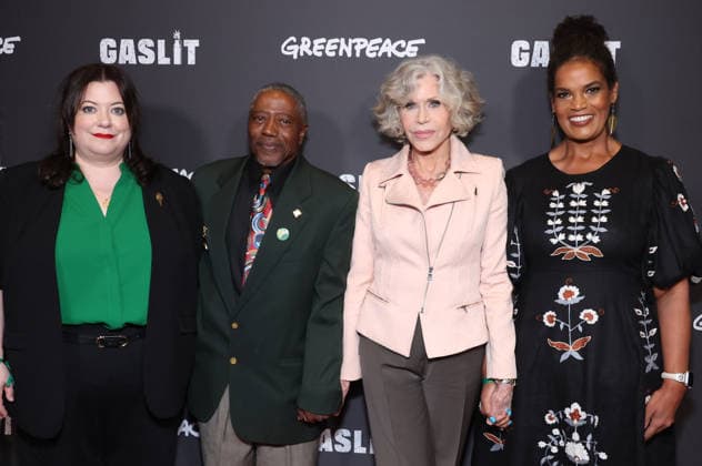 Santa Monica CA June 19: Katie Camosy, Manning Rollerson jr.III, Jane Fonda, Jo Banner. at the Los Angeles Premiere Of Gaslit held at The Laemmle Monica Film Center in Santa Monica, CA. on June 19, 2026 Credit: AdMedia Santa Monica USA - ZUMAa123 20260619_zaa_a123_161 Copyright: xADx