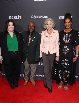 Santa Monica CA June 19: Katie Camosy, Manning Rollerson jr.III, Jane Fonda, Jo Banner. at the Los Angeles Premiere Of Gaslit held at The Laemmle Monica Film Center in Santa Monica, CA. on June 19, 2026 Credit: AdMedia Santa Monica USA - ZUMAa123 20260619_zaa_a123_184 Copyright: xADx
