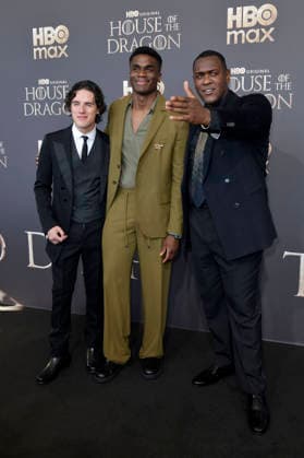 Harry Collett, Clinton Liberty und Abubakar Salim bei der Premiere der 3. Staffel der Sky Now Serie House of the Dragon im Kino International. Berlin, 19.06.2026 *** Harry Collett, Clinton Liberty, and Abubakar Salim at the premiere of Season 3 of the Sky Now series House of the Dragon at Kino International in Berlin, June 19, 2026,detected_source_language Foto:xM.xBehrensx xFuturexImagex dragon_berlin_6663