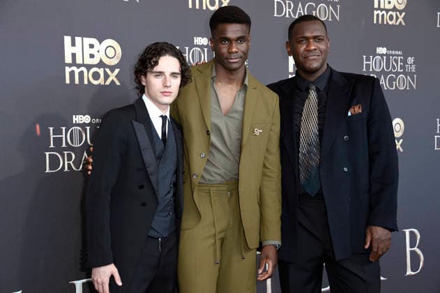 Harry Collett, Clinton Liberty und Abubakar Salim bei der Premiere der 3. Staffel der Sky Now Serie House of the Dragon im Kino International. Berlin, 19.06.2026 *** Harry Collett, Clinton Liberty, and Abubakar Salim at the premiere of Season 3 of the Sky Now series House of the Dragon at Kino International in Berlin, June 19, 2026,detected_source_language Foto:xN.xKubelkax xFuturexImagex dragon_berlin_6742