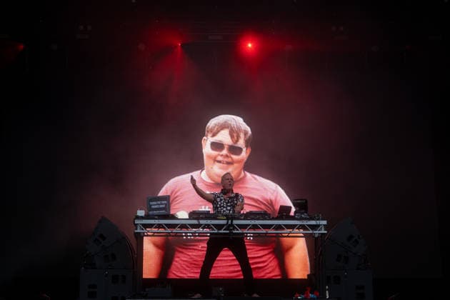 Fatboy Slim in concert Fatboy Slim in concert - Fatboy Slim (Norman Cook), Credit:Stephen Keable Avalon UK, Norfolk, Thetford, Thetford Forest  Copyright: xStephenxKeablex xAvalonx 1111301785