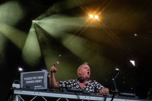 Fatboy Slim in concert Fatboy Slim in concert - Fatboy Slim (Norman Cook), Credit:Stephen Keable Avalon UK, Norfolk, Thetford, Thetford Forest  Copyright: xStephenxKeablex xAvalonx 1111301945