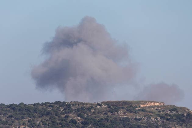 Israel continues strikes on southern Lebanon despite U.S.-Iran agreement NABATIEH, LEBANON - JUNE 20: Smoke rises from the town of Shweikin and the Ali al-Tahir hill area in the Nabatieh Governorate of southern Lebanon following Israeli airstrikes on June 20, 2026. The attacks were carried out despite the U.S.-Iran agreement. Ramiz Dallah Anadolu Nabatieh Lebanon. Editorial use only. Please get in touch for any other usage.  Copyright: x2026xAnadoluxRamizxDallahx
