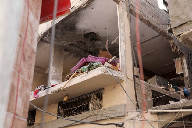 Palestinians Inspect Damage After Deadly Israeli Airstrike in Gaza Palestinians inspect the damage to a residential apartment following an Israeli airstrike in the of Gaza City, Gaza Strip, on June 20, 2026. The strike hit the apartment of Hussein al-Safadi, him, his wife and their two daughters, according to local sources. Photo by Belal Osama apaimages Gaza Gaza Strip Palestinian Territory 200626_Gaza_BO_00(10) Copyright: xapaimagesxBelalxOsamax xapaimagesx