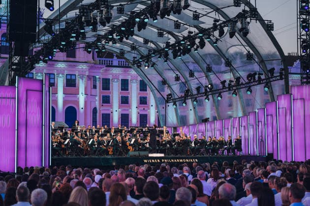 (260620) -- VIENNA, June 20, 2026 -- This photo taken on June 19, 2026 shows a view of the Summer Night Concert 2026 presented by the Vienna Philharmonic Orchestra in Vienna, Austria. (Niklas Schnaubelt The Vienna Philharmonic Orchestra Handout via Xinhua) AUSTRIA-VIENNA-SUMMER NIGHT CONCERT HexCanling 