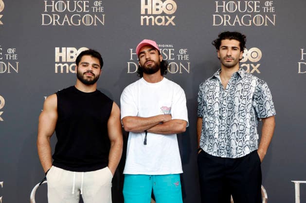 House of The Dragon , Fan Event im Kino International, Berlin, 19.06.2026 Mohammad Eliraqui (4 Blocks Zero), Soufiane El Mesaudi (4 Blocks Zero), Mohamed Kanj Khamis (4 Blocks Zero) bei einem Fan Event zu House of the Dragon im Kino International in Berlin am 19.6.2026 Berlin Kino International *** House of the Dragon, Fan Event at Kino International, Berlin, June 19, 2026 Mohammad Eliraqui 4 Blocks Zero, Soufiane El Mesaudi 4 Blocks Zero, Mohamed Kanj Khamis 4 Blocks Zero at a House of the Dragon fan event at Kino International in Berlin on June 19, 2026 Berlin Kino International,detected_source_language Copyright: xAnitaxBuggex