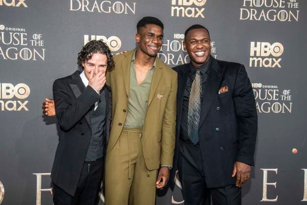 ABB HBO- Harry Collett, Clinton Liberty und Abubakar Salim zu Gast auf dem schwarzen Teppich bei der Deutschland Premiere zur dritten Staffel der HBO Original Serie House of the Dragon im Kino International am 19.06.2026 in Berlin Berlin Deutschland *** ABB HBOs Harry Collett, Clinton Liberty, and Abubakar Salim walked the red carpet at the German premiere of the third season of the HBO Original series House of the Dragon at Kino International on June 19, 2026, in Berlin, Germany,detected_source_language