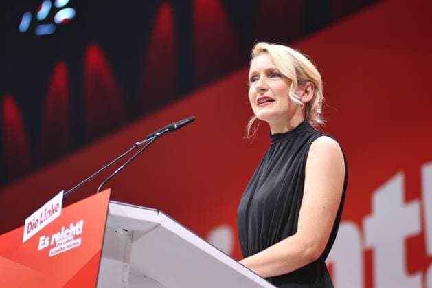 Potsdam, Brandenburg, Deutschland, 20.06.2026: Metropolis-Halle: Bundesparteitag der Linkspartei: Ines Schwerdtner hält eine Rede *** Potsdam, Brandenburg, Germany, June 20, 2026, Metropolis Halle, The Left Party’s Federal Party Convention Copyright: xdtsxNachrichtenagenturx dts_124164