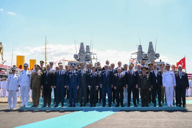 Turkish President Recep Tayyip Erdogan ISTANBUL, TURKIYE - JUNE 20: Turkish President Recep Tayyip Erdogan and the Romanian President Nicusor Dan attend the Ceremony for Delivery of Cam. Roman Offshore Patrol Vessel to Romanian Naval Forces, and for Commissioning and Flag-Raising of Turkish Naval Forces’ Platforms at Istanbul Shipyard Command in Istanbul, Turkiye on June 20, 2026. Arif Hudaverdi Yaman Anadolu Istanbul Turkey. Editorial use only. Please get in touch for any other usage.  Copyright: x2026xAnadoluxArifxHudaverdixYamanx