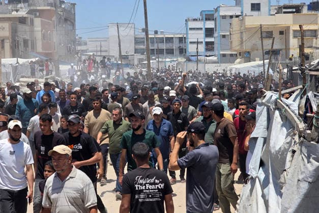 Mourners attend funeral of Islamic Jihad commander in Khan Younis Mourners carry the body of Zaki Abu Mustafa, a commander in the Al-Quds Brigades, the armed wing of Islamic Jihad, during his funeral in Khan Younis, southern Gaza Strip, on June 20, 2026. Abu Mustafa was killed in an Israeli drone strike that targeted tents sheltering displaced Palestinians in the al-Mawasi area, west of Khan Younis, on the previous evening. Photo by Tariq Mohammad APA Images Khan Yunis Gaza Strip Palestinian Territory 200626_Khan_Yunis_TM_01(21) Copyright: xapaimagesxTariqxMohammad xapaimagesx