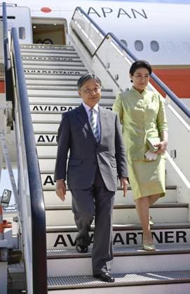 Japan s imperial couple arrive in Belgium Japan s Emperor Naruhito and Empress Masako arrive at Melsbroek Air Base near Brussels on June 20, 2026, on the second leg of their official trip to the Netherlands and Belgium.  A14AA0005619544P
