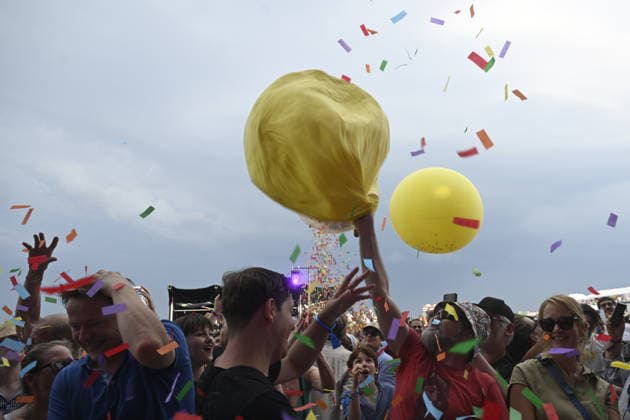 Fans of The Flaming Lips band during the music festival Metronome Prague, on June 20, 2026, in Prague, Czech Republic. (CTKxPhoto MichalxKrumphanzl) CTKPhotoP2026062005153  CTKPhotoP2026062005153