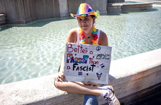 Rome Pride Parade 2026 ROME, ITALY - JUNE 20: People take part the 32st edition of the Pride Parade in support of LGBTQ rights on June 20 2026 in Rome, Italy. Rome Italy Copyright: xStefanoxMontesix