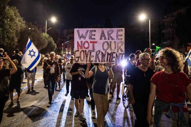 Protest held in Jerusalem against the Israeli government JERUSALEM - JUNE 20: Demonstrators march and chant slogans during a protest against the Israeli government led by Prime Minister Benjamin Netanyahu in Jerusalem, on June 20, 2026. Protesters condemned Israel’s military attacks on Lebanon and the Gaza Strip and called for an end to the ongoing operations. Mostafa Alkharouf Anadolu Jerusalem Israel. Editorial use only. Please get in touch for any other usage.  Copyright: x2026xAnadoluxMostafaxAlkharoufx