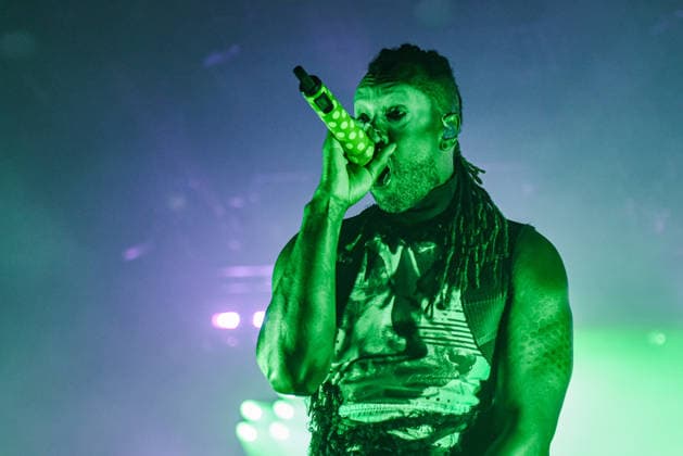 The Prodigy performs at the Sónar festival The Prodigy during their performance at the Sónar festival on June 20, 2026, in LHospitalet de Llobregat, Barcelona, Catalonia, Spain. The legendary British rave band, fronted by Liam Howlett and Maxim and with nearly 40 years of experience, continues to deliver one of the most explosive live performances in electronic music, with a setup designed more like a traditional live band than a conventional electronic live show. Spain,detected_source_language  Copyright: xAlbertoxParedesx 7612395