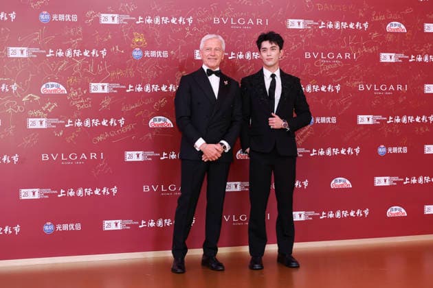 SHANGHAI, CHINA - JUNE 20: Actor Leo Wu Lei (R) arrives at the red carpet of the closing ceremony for the 28th Shanghai International Film Festival on June 20, 2026 in Shanghai, China.  Copyright: xVCGx 111649393072