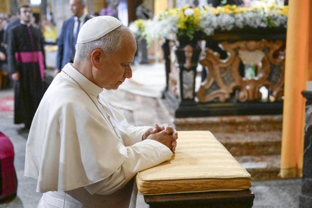 Pope Leo XIV Visits Cathedral In Pavia - Italy Pope Leo XIV presides over a celebration at the parish of Santi Antonio Abate e Francesca Cabrini on June 20, 2026 in Sant Angelo Lodigiano, Italy. The Pope s visit to Sant Angelo Lodigiano, a small Lombard town south of Milan, formed part of his pastoral journey to nearby Pavia. It was here, in 1850, that Francesca Cabrini was born before embarking on a life of mission that would take her across the Atlantic and eventually to Chicago, where she died in 1917. Canonised in 1946, she became the first saint of the United States and was later named Patroness of Migrants. Photo by (EV) Mario Tomassetti Vatican Media ABACAPRESS.COM Pavia Italy  Copyright: xABACAx