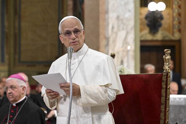 Pope Leo XIV Visits Cathedral In Pavia - Italy Pope Leo XIV presides over a celebration at the parish of Santi Antonio Abate e Francesca Cabrini on June 20, 2026 in Sant Angelo Lodigiano, Italy. The Pope s visit to Sant Angelo Lodigiano, a small Lombard town south of Milan, formed part of his pastoral journey to nearby Pavia. It was here, in 1850, that Francesca Cabrini was born before embarking on a life of mission that would take her across the Atlantic and eventually to Chicago, where she died in 1917. Canonised in 1946, she became the first saint of the United States and was later named Patroness of Migrants. Photo by (EV) Mario Tomassetti Vatican Media ABACAPRESS.COM Pavia Italy  Copyright: xABACAx