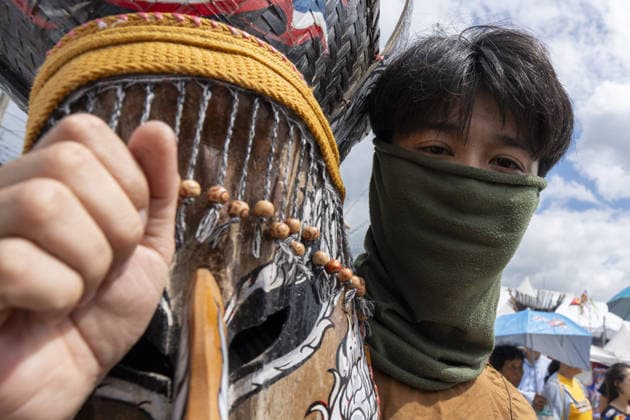 Phi Ta Khon Ghost Festival in Thailand DAN SAI, THAILAND - JUNE 21: Participant swearing a colorful traditional mask walk through the streets during the annual Phi Ta Khon (Ghost Festival) in Dan Sai, Thailand, on June 21, 2026. The festival is based on a Buddhist tale about one of the Buddha s previous lives, in which he was presumed dead during a journey. His eventual return sparked celebrations so exuberant that they were said to awaken the dead. Adryel Talamantes Anadolu Dan Sai Thailand. Editorial use only. Please get in touch for any other usage.  Copyright: x2026xAnadoluxAdryelxTalamantesx