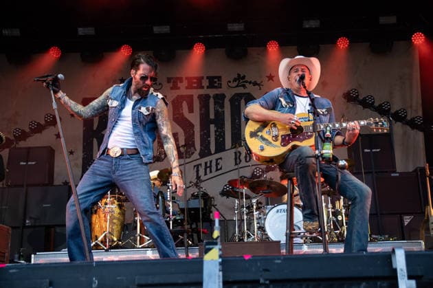 The Boss Hoss Back to the Boots LIVE Summer 2026, Kluturfabrik Cortendorf Concert, Live Music The Boss Hoss Back to the Boots LIVE Summer 2026 20 Jun 2026 Kluturfabrik Cortendorf, Coburg, Germany Image: Alec Boss Burns Völkel and Sascha Hoss Power?, of The Boss Hoss, performing in the Kluturfabrik Cortendorf during Back to the Boots? Tour. Copyright: xPresseFotoxEvansx